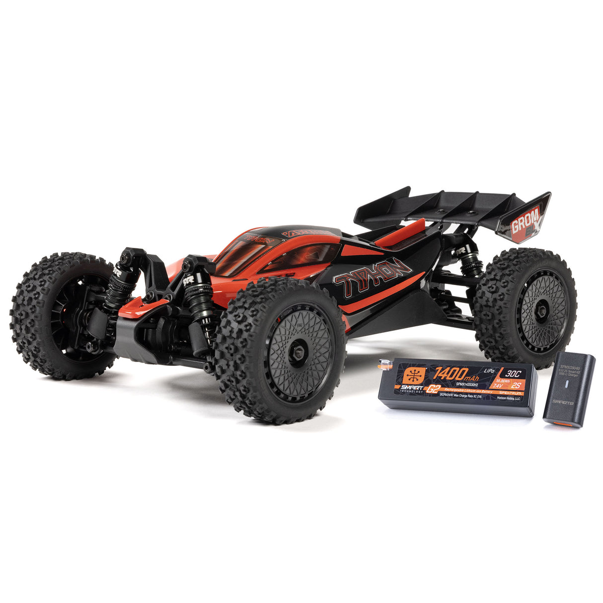 1/14 TYPHON GROM 223S DSC 4X4 RTR Brushless Buggy (Battery & Charger Included), Red