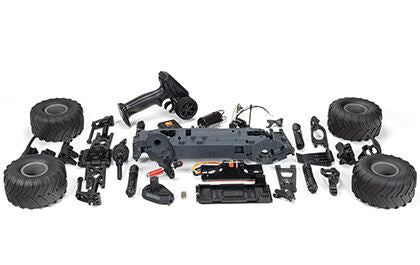 1/10 GORGON 2WD RTA Kit Brushed Monster Truck (Battery & Charger Included), Clear