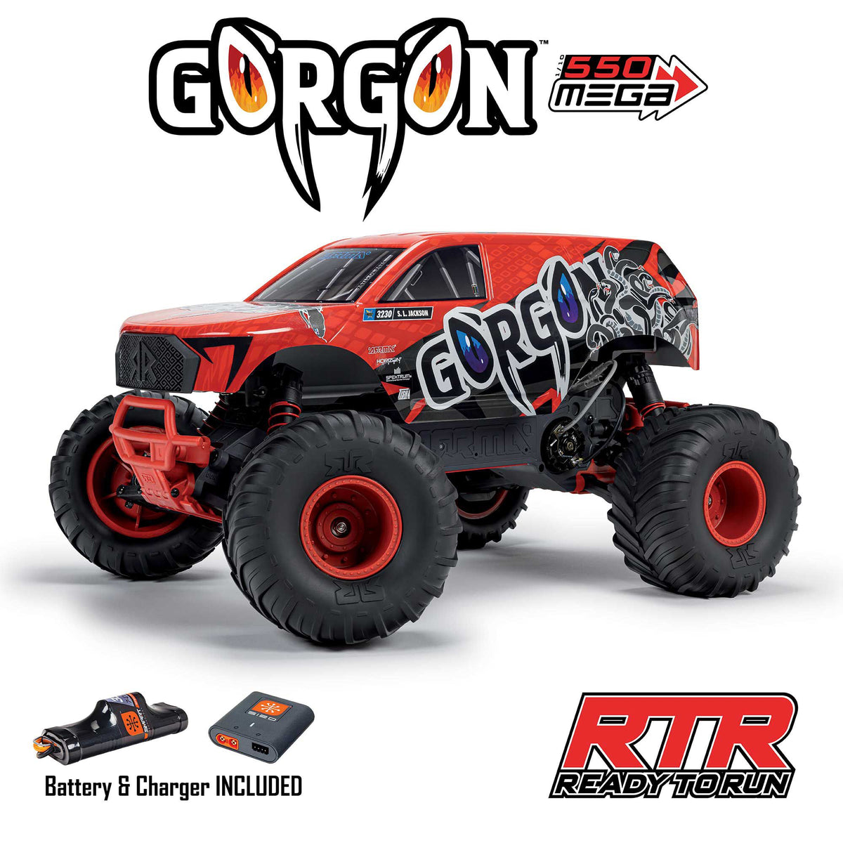 GORGON 2wd MT 1/10 RTR Smart 3300 7C S120 USB Red