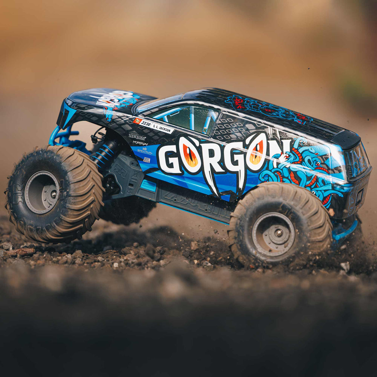 1/10 GORGON 2WD RTR Brushed Monster Truck, Blue