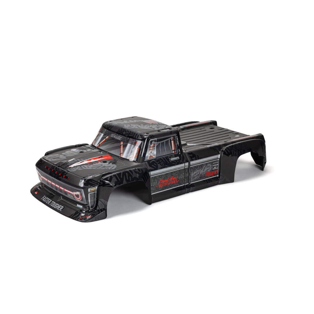 OUTCAST 8S Painted Decaled Trimmed Body Black