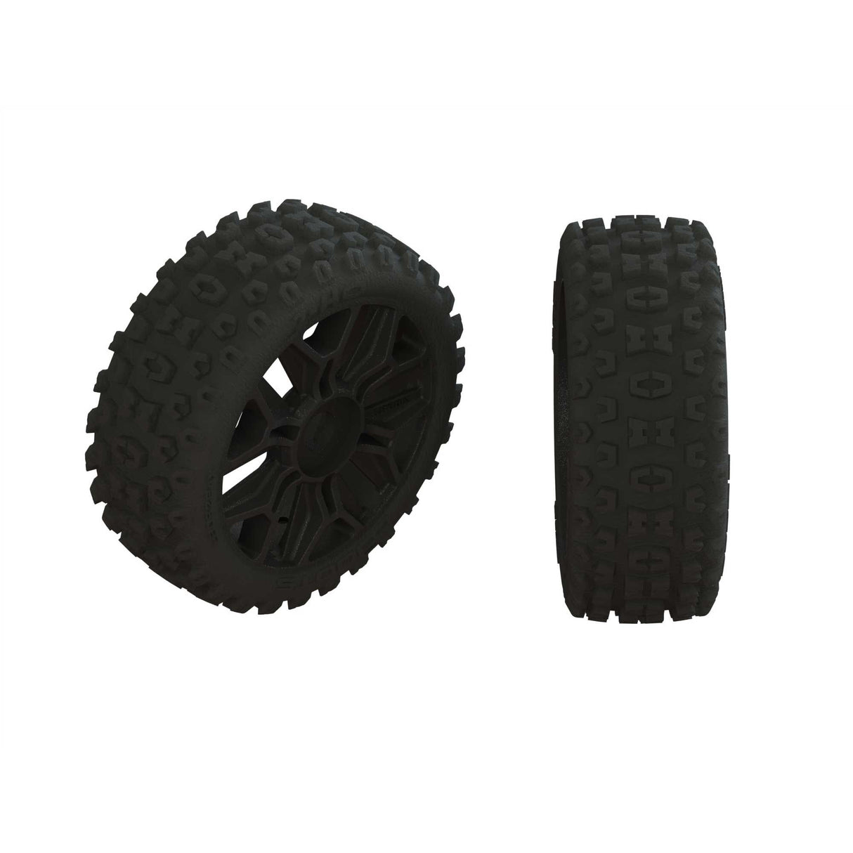 AR550057 2HO Tire Set Glued Black (2)