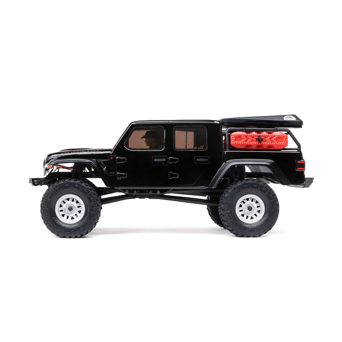 1/24 SCX24 Jeep JT Gladiator 4X4 RTR Brushed Rock Crawler (Battery & Charger Included), Black