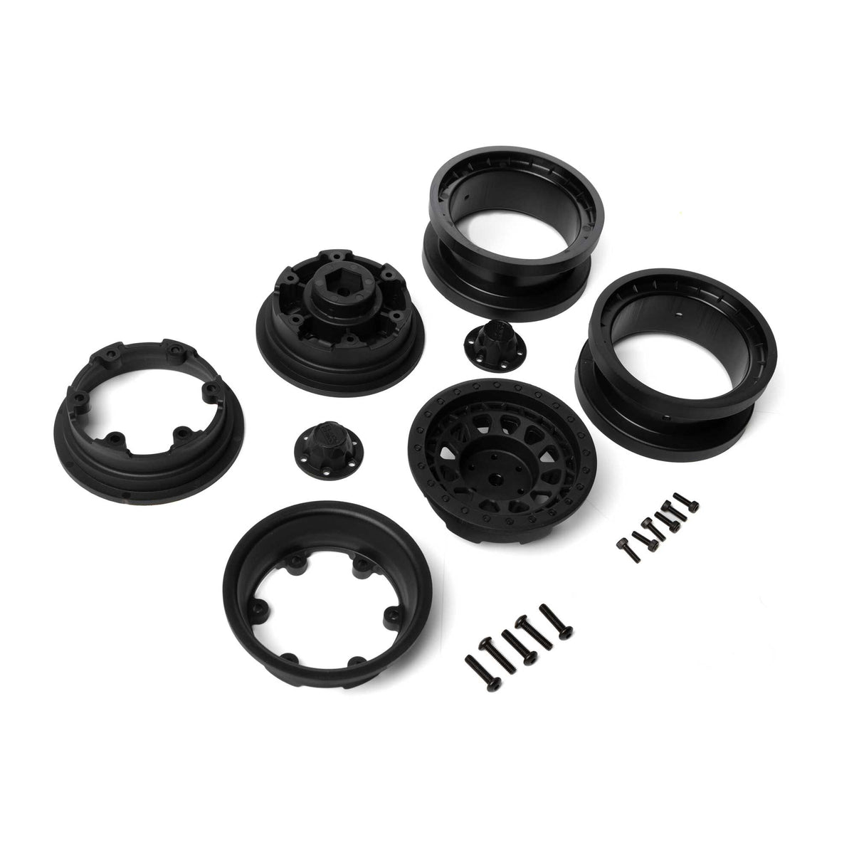 1/6 Black Rhino Primm Beadlock Front/Rear 2.9" 12mm Crawler Wheels (2) Black