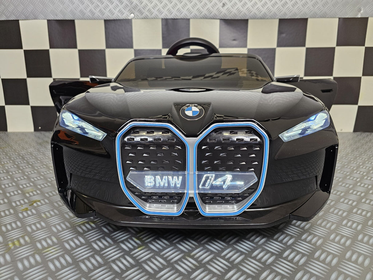 BMW i4 12V elbil för barn – 1 person, svart