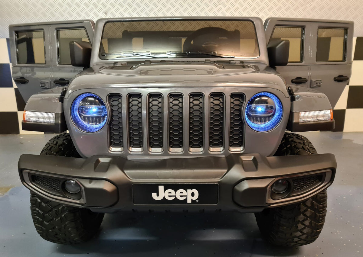 Jeep Gladiator 12V elbil för barn med fjärrkontroll – 2 personer, röd