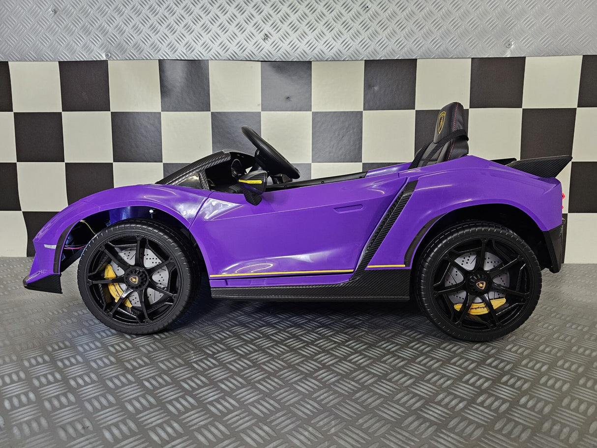 Børnebil Lamborghini Auténtica lilla 12 volt
