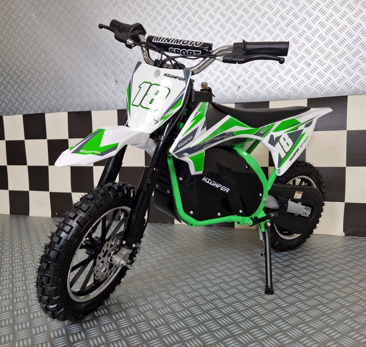 Elektrisk crossmotorcykel 36V för barn – grön