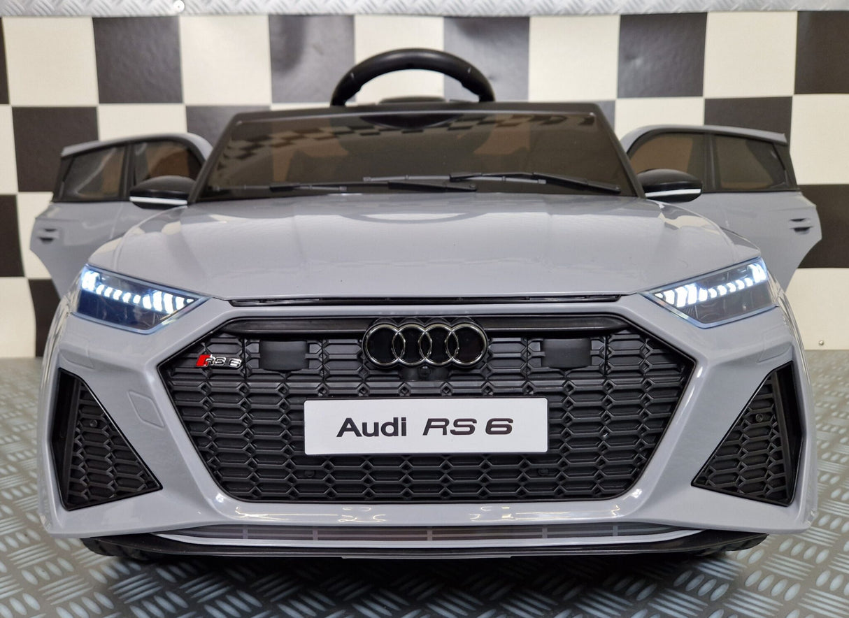 Audi RS6 12V elbil för barn – nardo grå