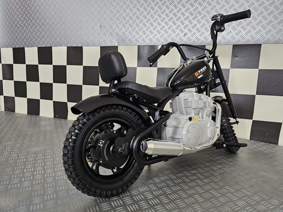 Chopper 24V elmotorcykel för barn – svart