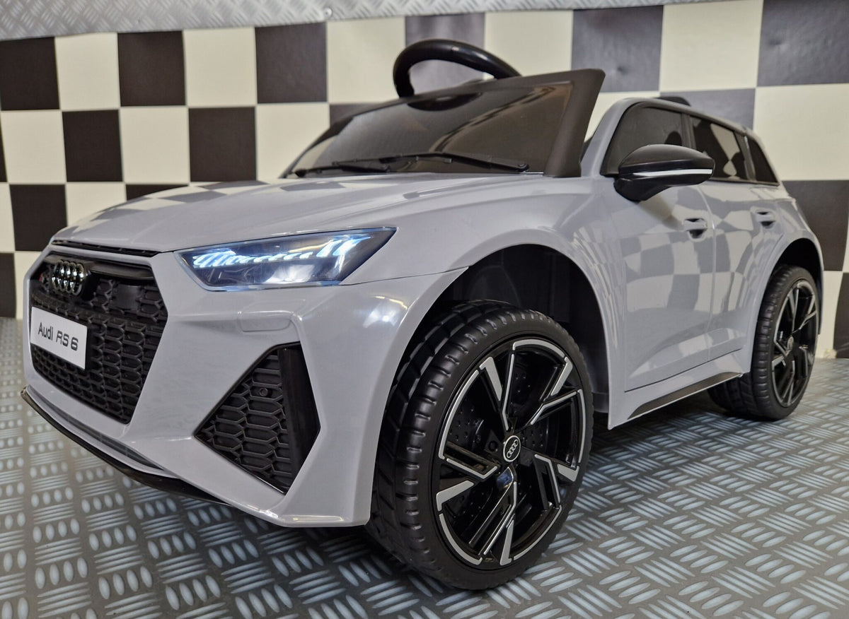 Audi RS6 12V elbil för barn – nardo grå