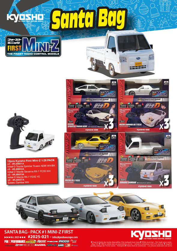 Starter Pack Kyosho First Mini-Z #1 (12pcs/66601-602-603-607x3ea)