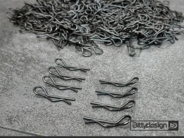 Bittydesign BDBC-8BK - 1/10 Body Clips Kit (8) - Black