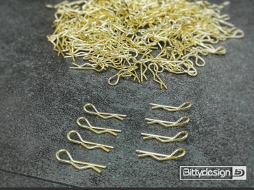 Bittydesign BDBC-8GO - 1/10 Body Clips Kit (8) - Gold