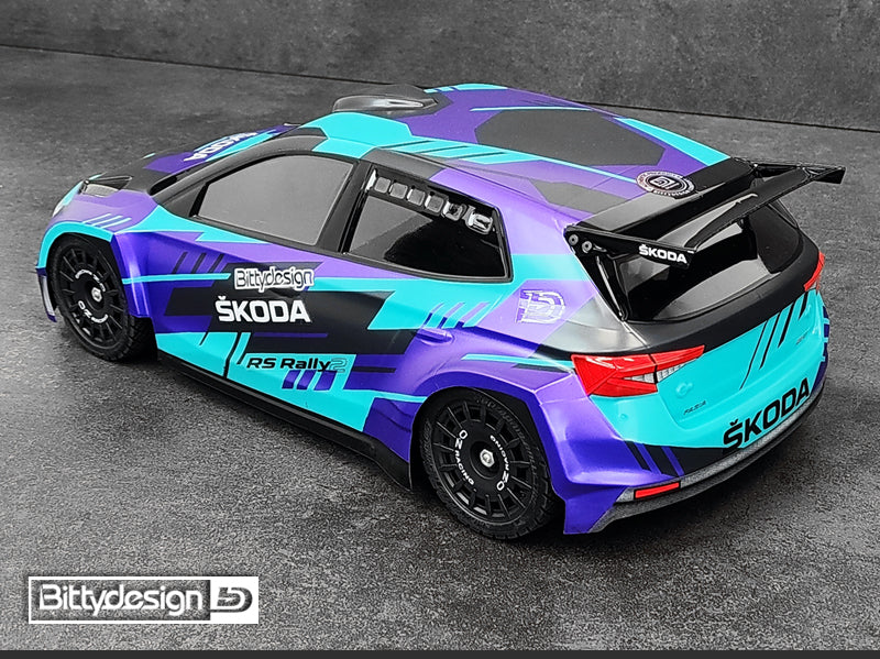 SKODA Fabia RS Rally2 Clear Body 1/10 Rally 190mm Hard 1,2mm