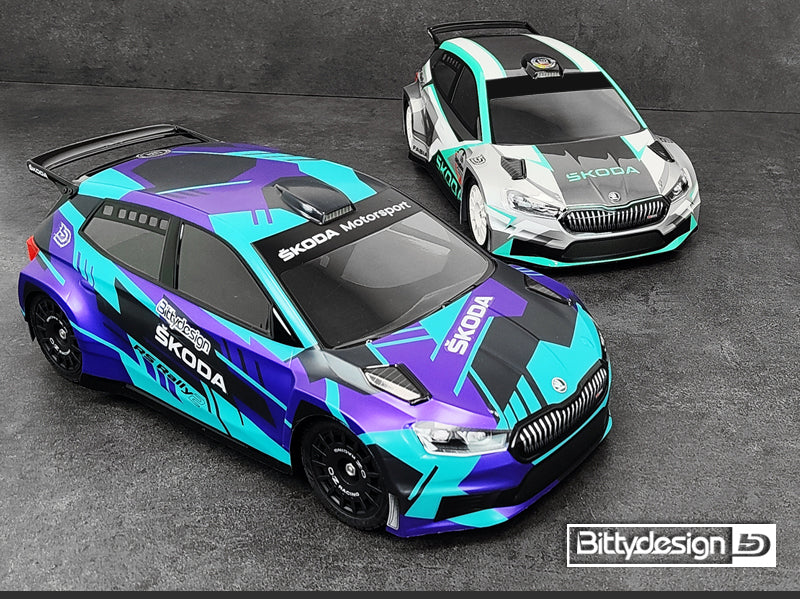 SKODA Fabia RS Rally2 Clear Body 1/10 Rally 190mm Hard 1,2mm