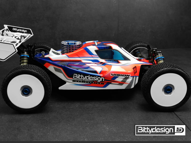 Body VISION 1/8 Buggy AE RC8B3.1 Nitro (Clear) Pre-Cut