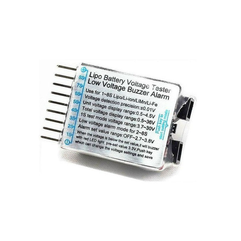 Volt Checker & Low Volt Buzzer - 1 to 8s Lipo/Li-ion/NiMH/LiFe