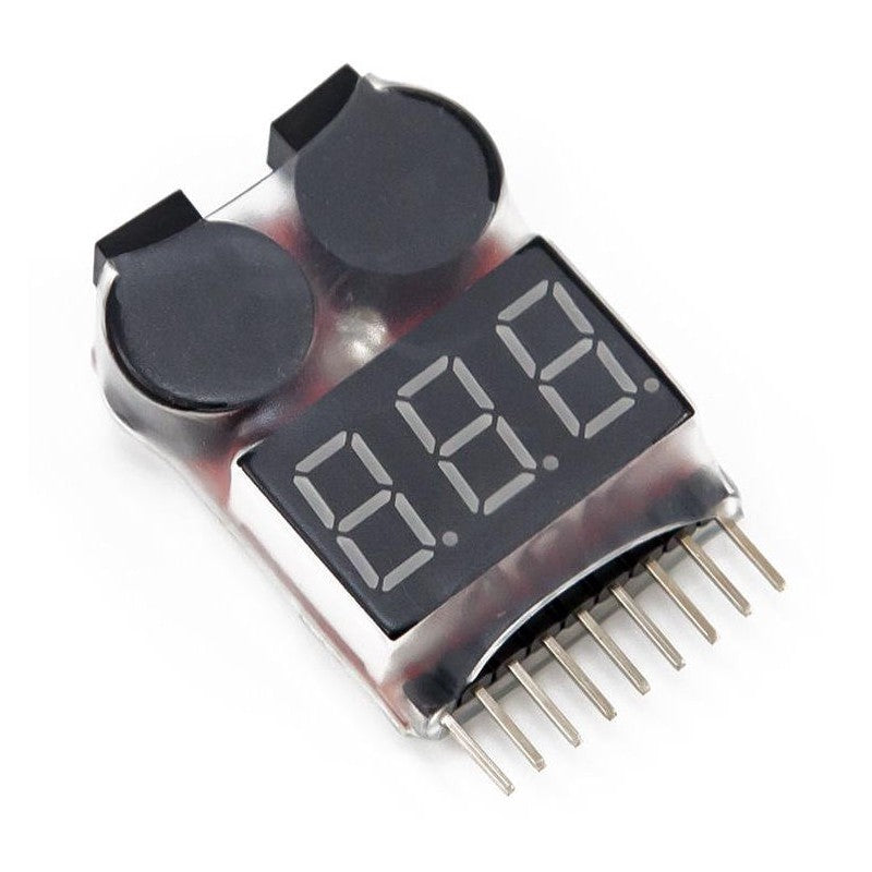 Volt Checker & Low Volt Buzzer - 1 to 8s Lipo/Li-ion/NiMH/LiFe