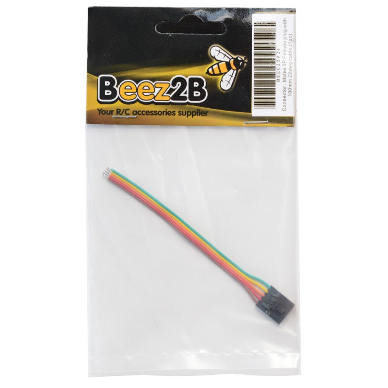 DISC.. Connector : Molex 5P Female plug with 100mm 22awg cable (1pcs)
