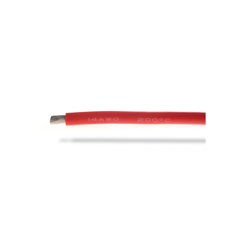 14AWG (2,12mm²) silicone wire, red - 1m