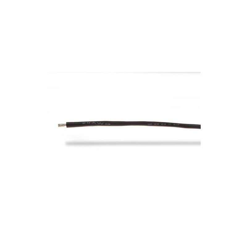 20AWG (0,50mm²) silicone wire, black - 1m