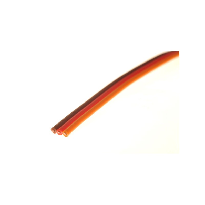 red ,orange ,brown flat wire ,26AWG (0,13mm²) - 1m