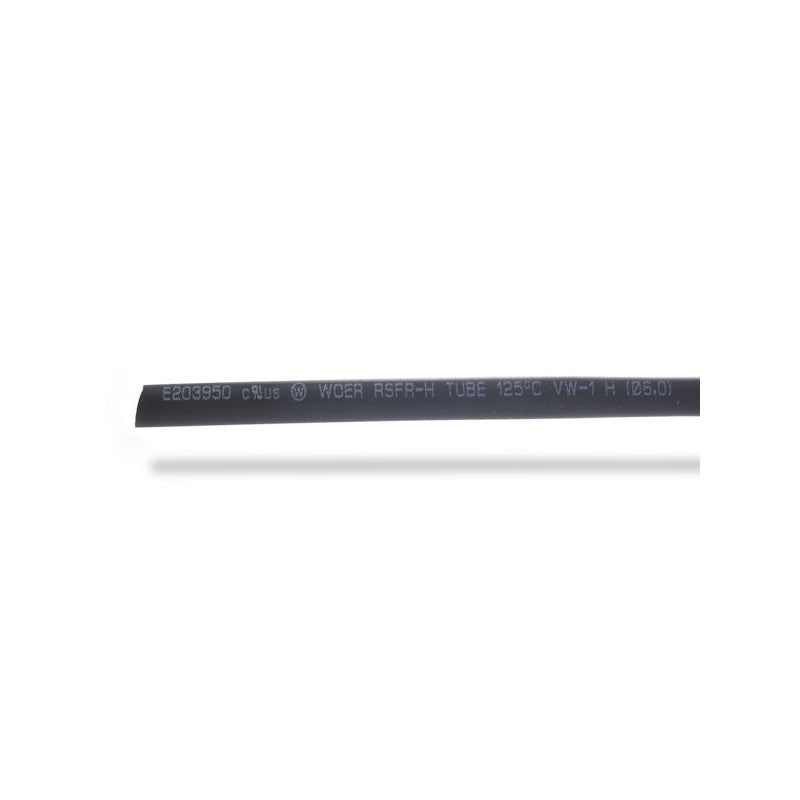 6mm thick shrink tube black - 1m