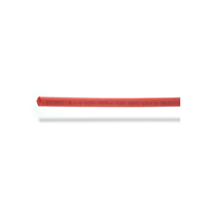 6mm thick shrink tube red - 1m