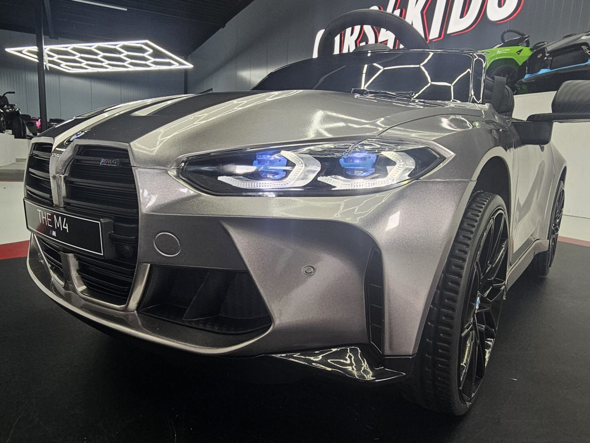 Elektrisk børnebil BMW M4 12 volt metallic grå