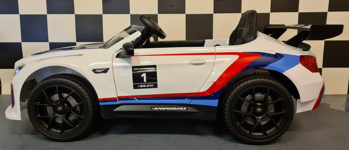 Elektrisk koerebil BMW M6 GT3 med 2.4G RC hvid