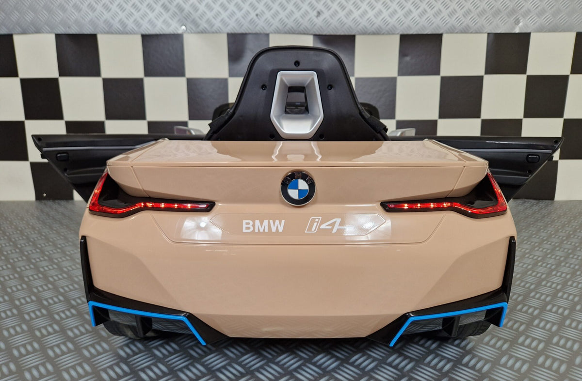 BMW i4 12V elbil til børn – champagne