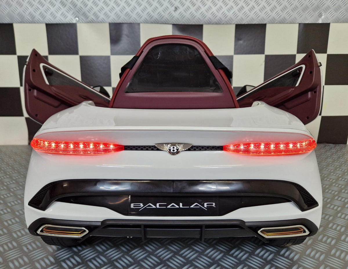 Bentley Bacalar 12V elbil för barn – 1 person, vit