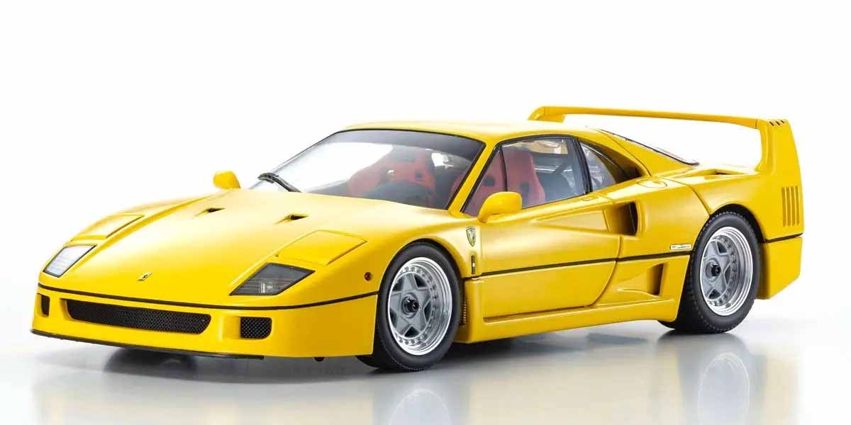 Kyosho 1:18 Ferrari F40 Yellow 1987 Die-Cast Collection