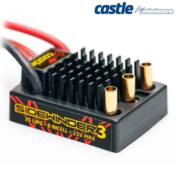 Castle Creations 010-0115-00 - SIDEWINDER 3 CAR ESC WP 1:10 12V