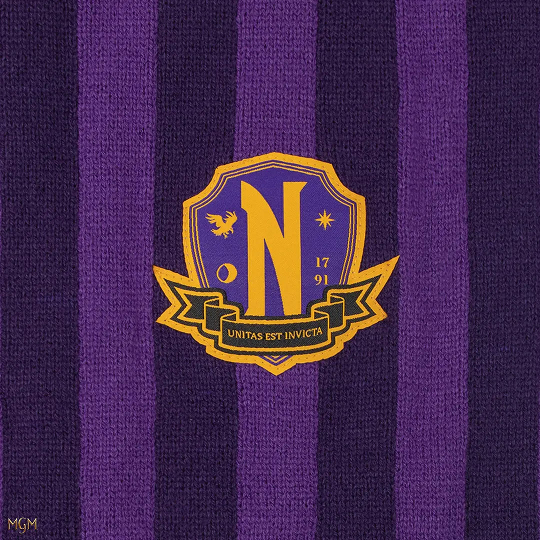 Scarf Nevermore Academy purple - Wednesday