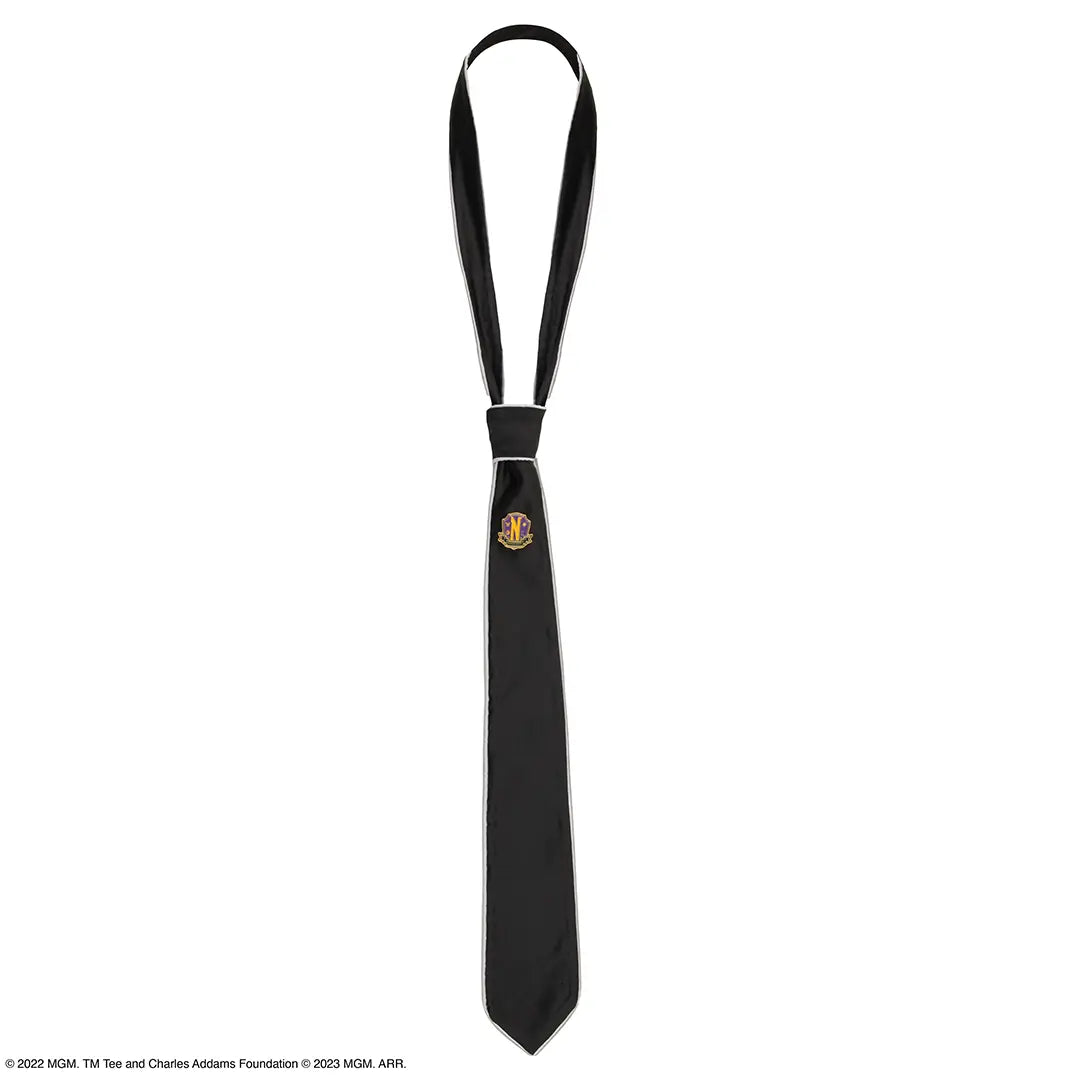 Necktie Deluxe Nevermore Academy with pin - Wednesday