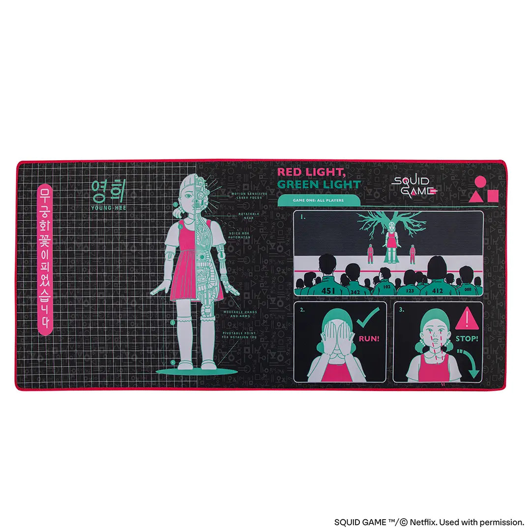 Desk Mat Young-Hee Blue Print - Squid Game