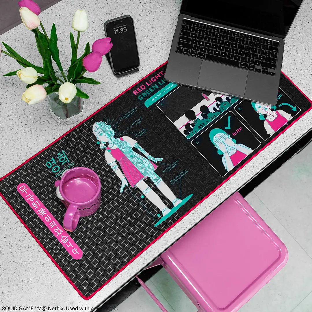 Desk Mat Young-Hee Blue Print - Squid Game
