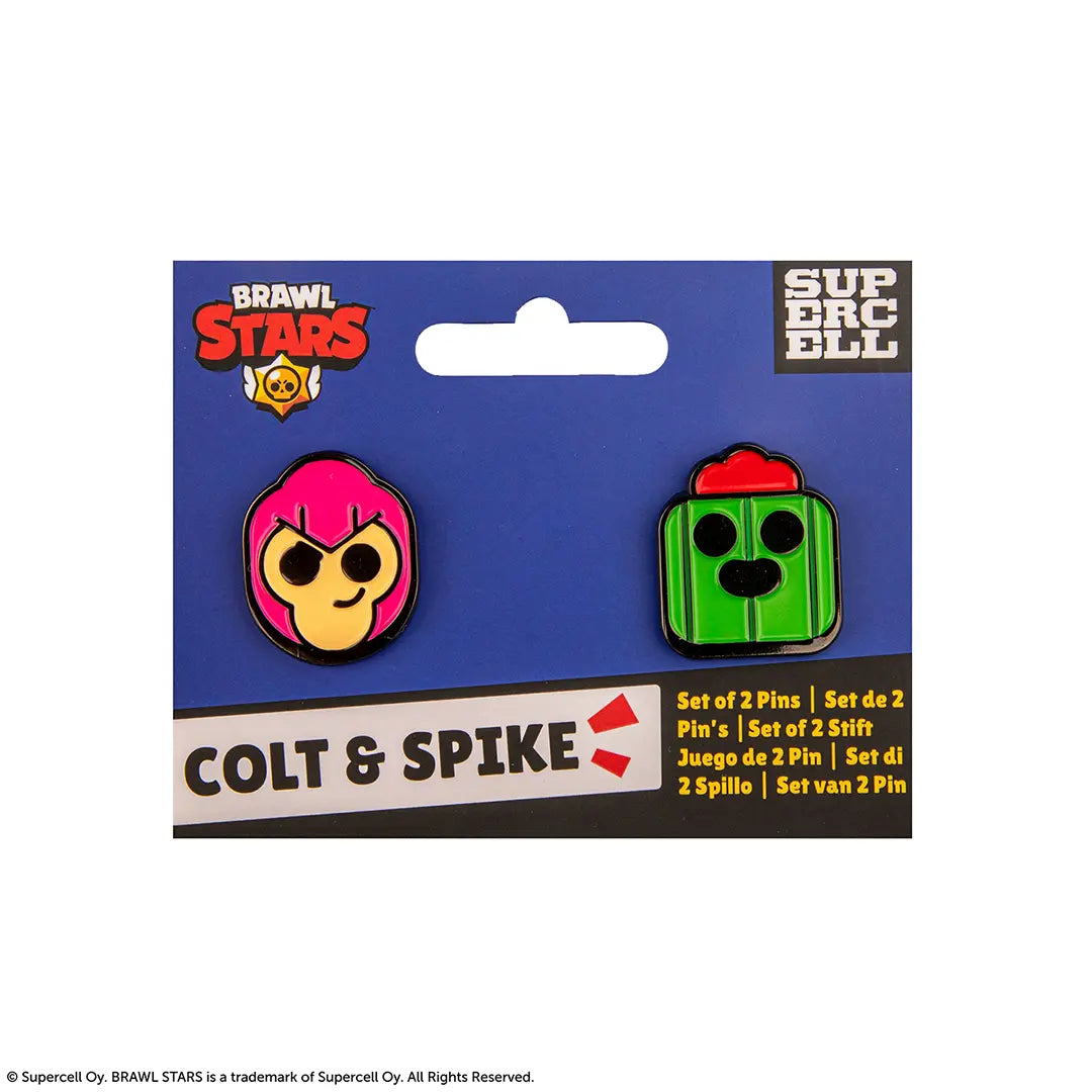Set of 2 pin badges Colt & Spike - Brawl Stars