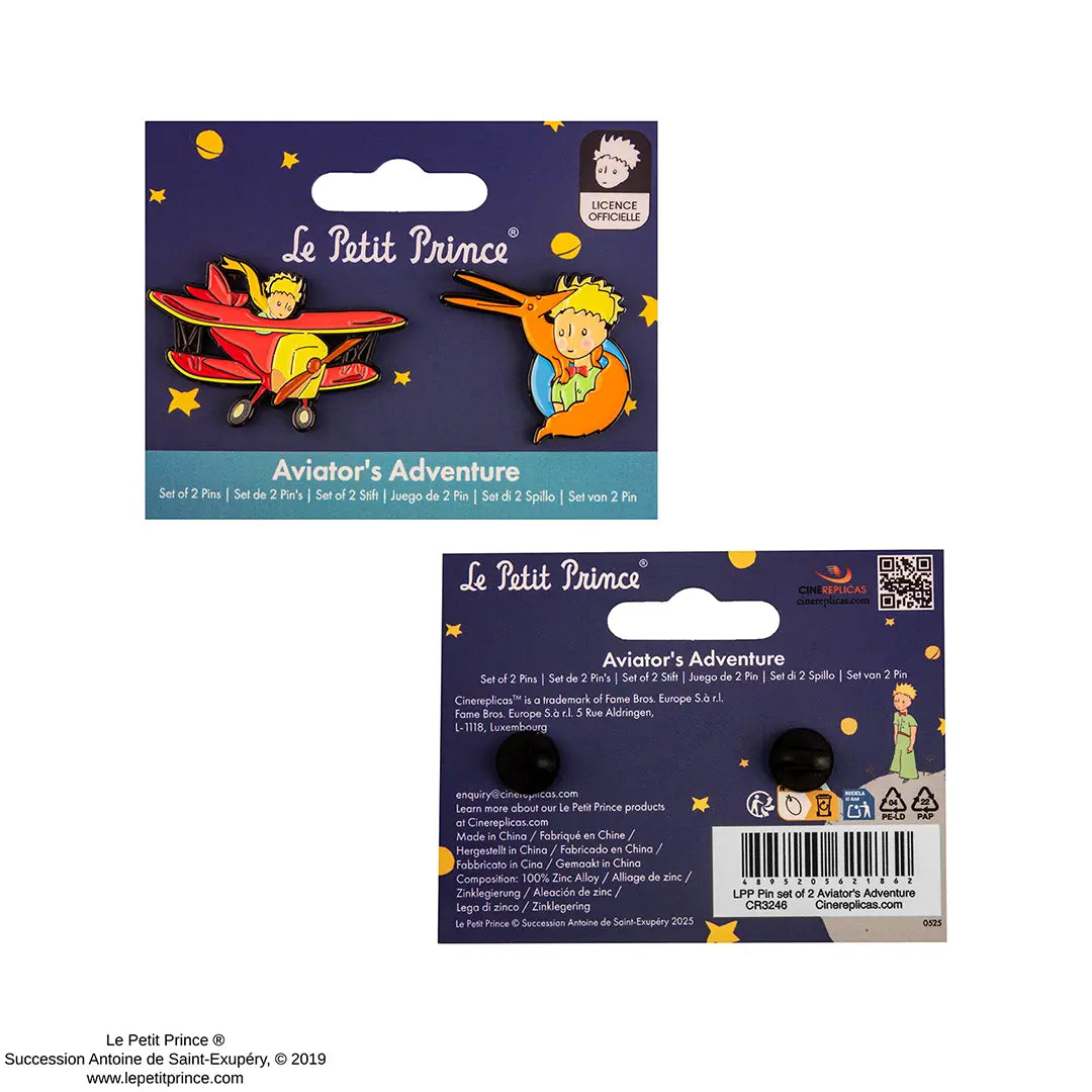 Set of 2 pins Aviator’s adventure - Le Petit Prince