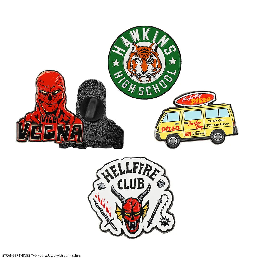 Set of 4 pin badges season 4 - Stranger Things