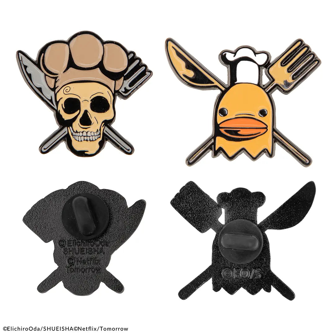 Set of 2 pin badges Sanji and Jeff - One Piece