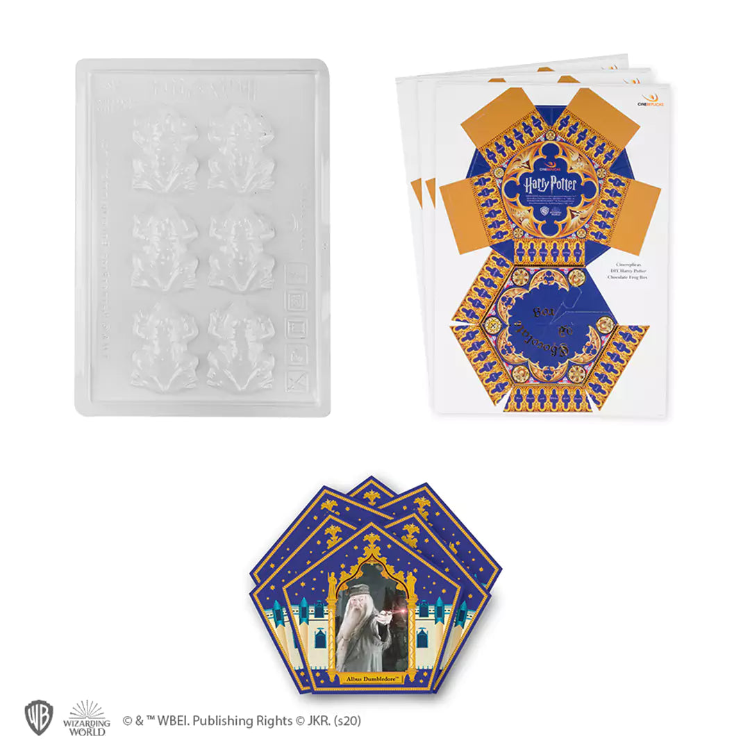 Chocolate Frog Mold + 6 papers box + 12 Wizard Cards - Harry Potter