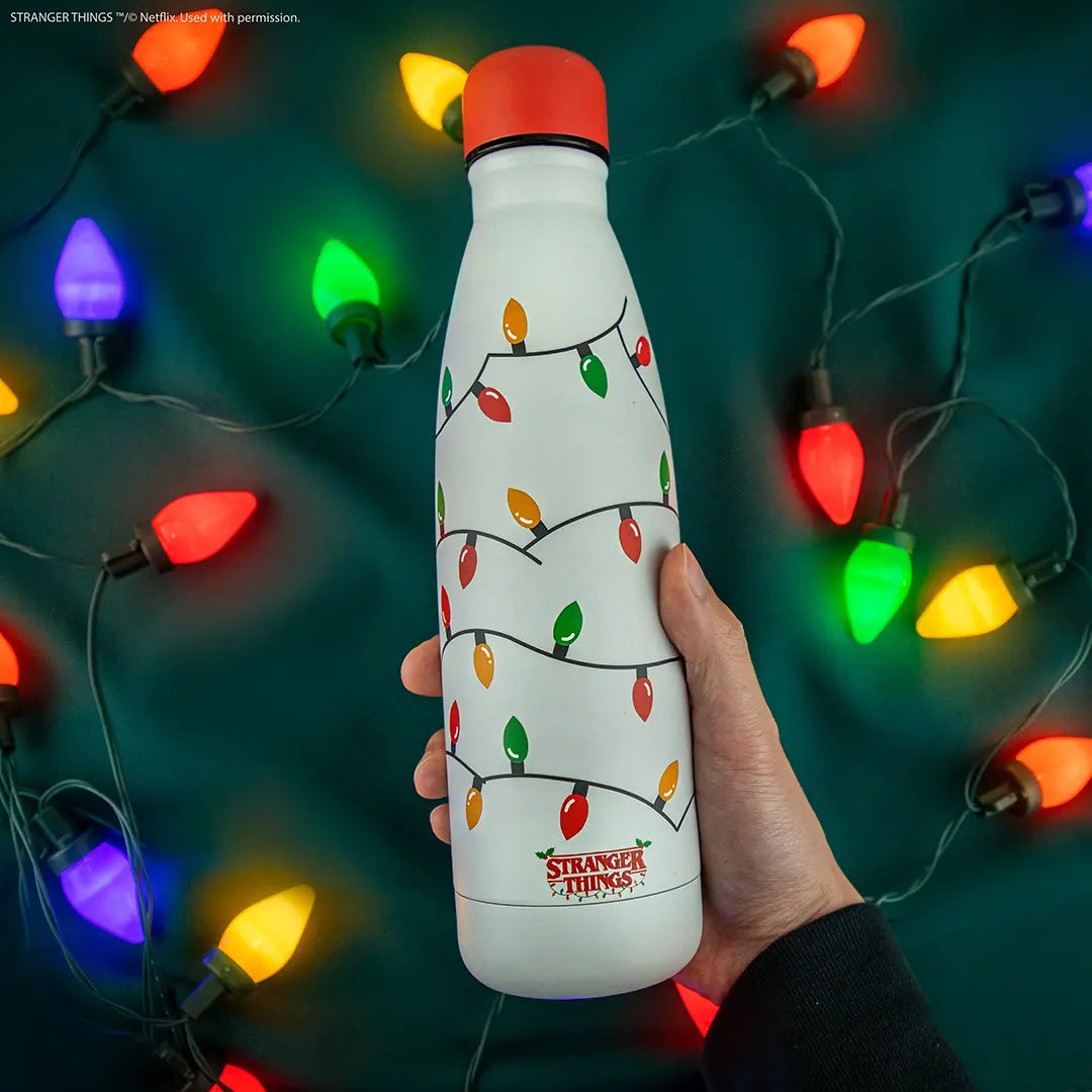 Christmas lights water bottle - Stranger Things