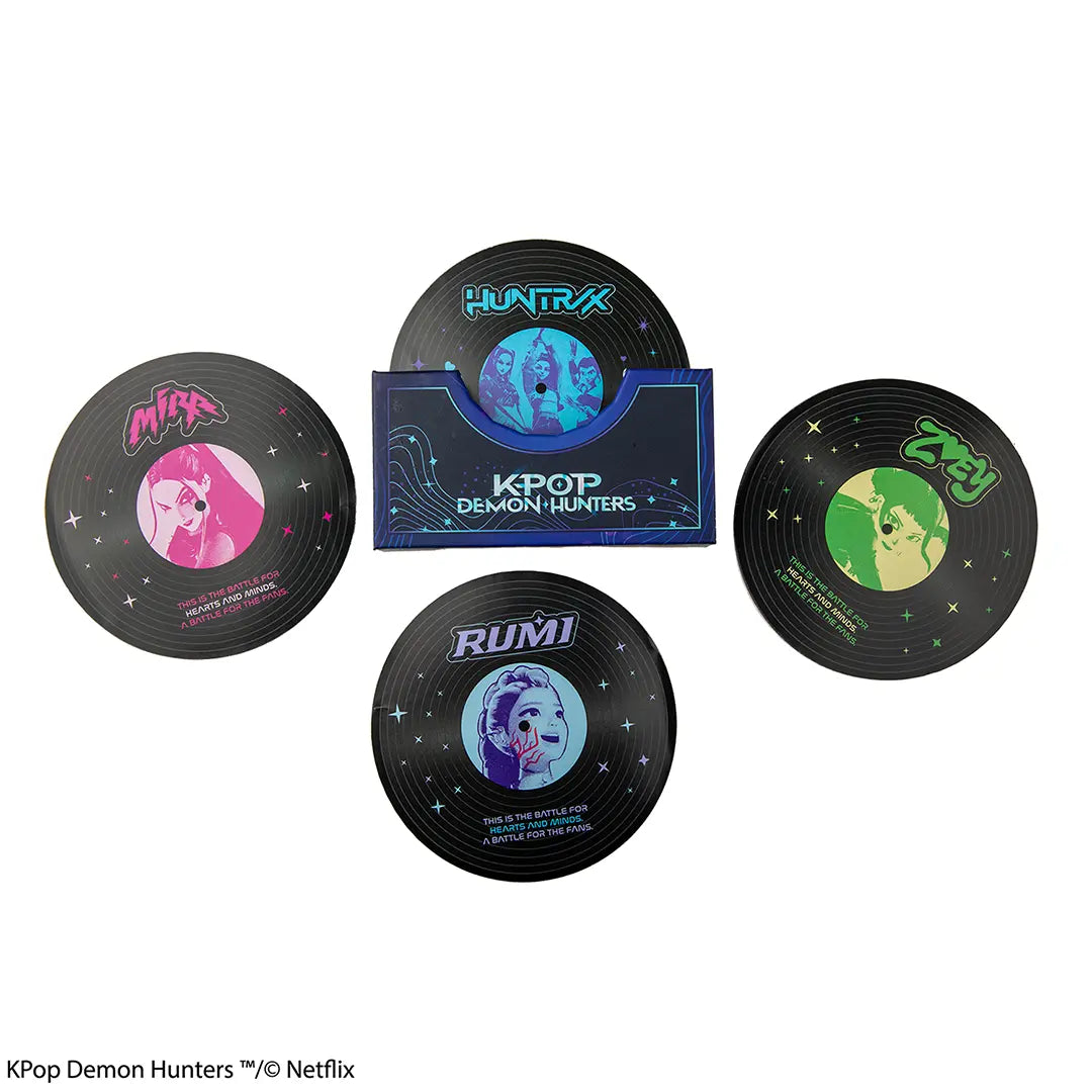 Set of 4 coasters - Hunters and demons Soundtrack - KPop Demon Hunters