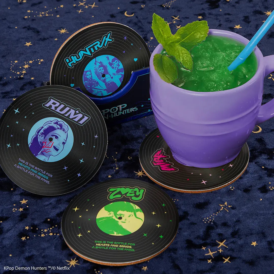 Set of 4 coasters - Hunters and demons Soundtrack - KPop Demon Hunters