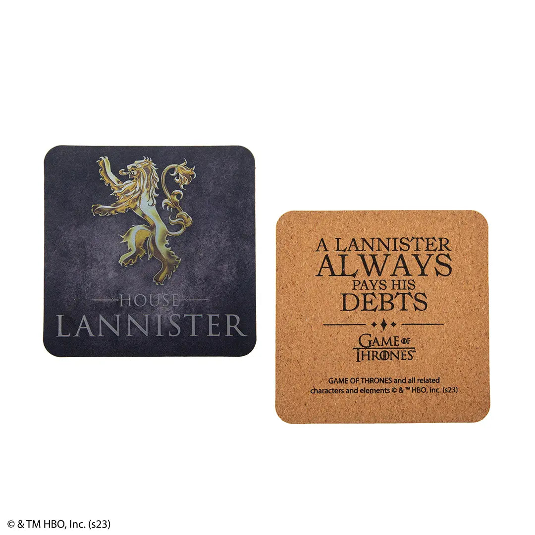 Set of 4 coasters Houses of Westeros - Game of Thrones