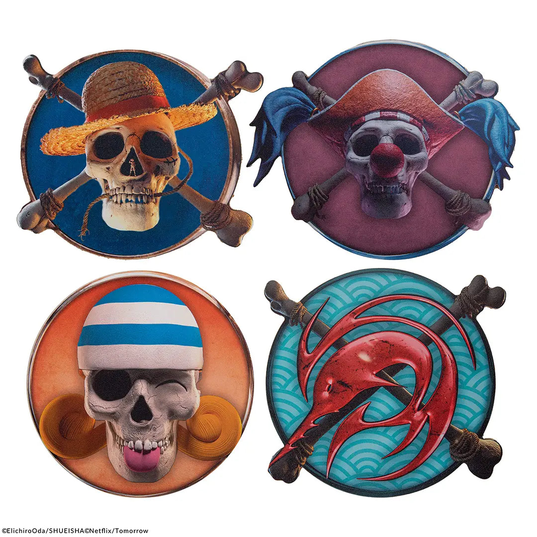 Set of 4 coasters Characters 1 - One Piece