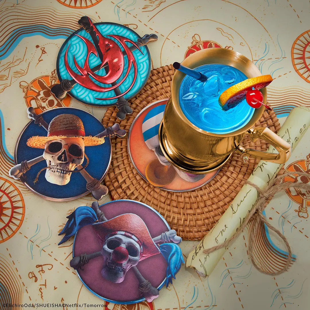 Set of 4 coasters Characters 1 - One Piece